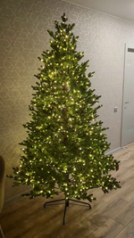 Елка с гирляндой 2в1 «Измайловская» (Литая хвоя) 3 м