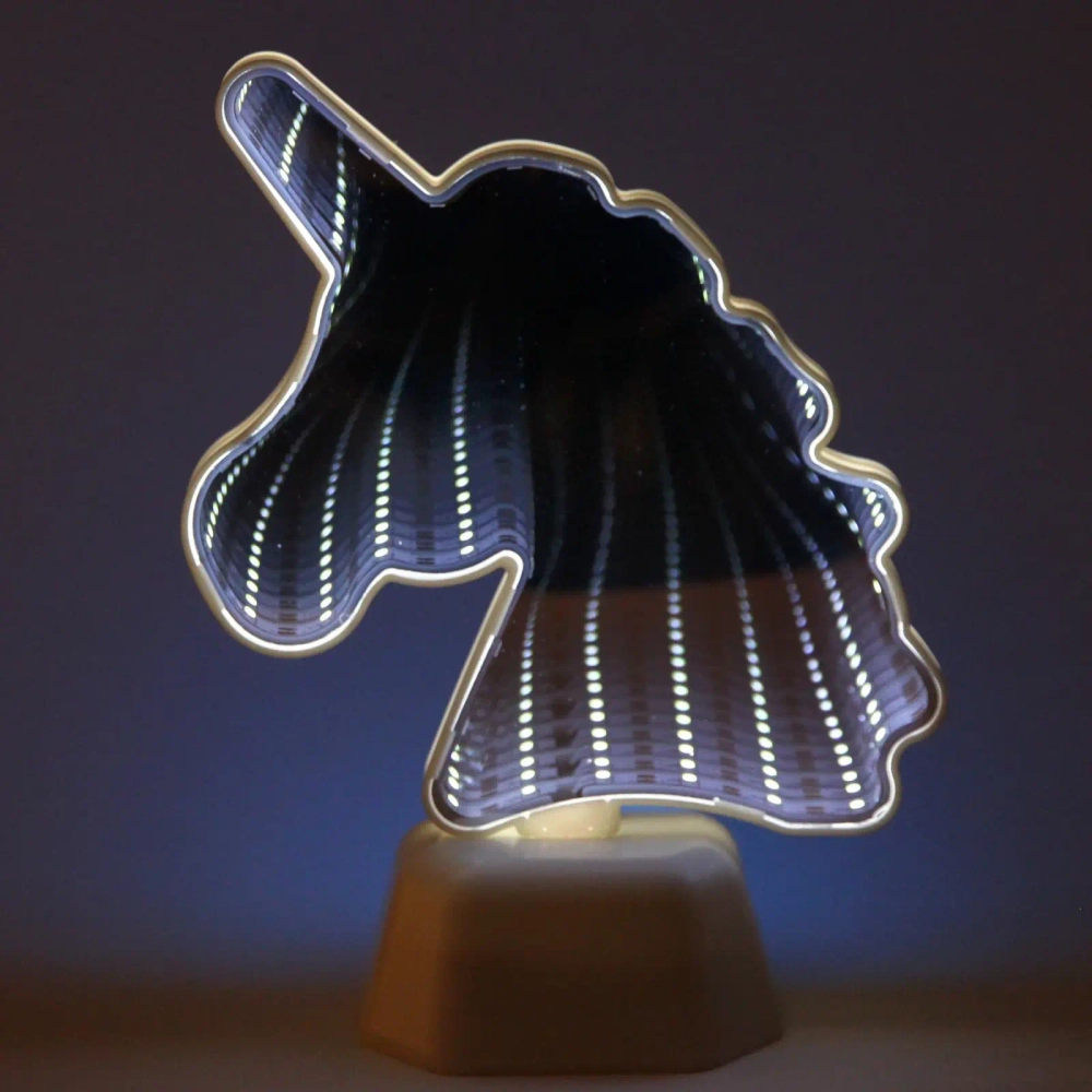 Светильник зеркальный «Единорог» 19*14см LED на батарейках