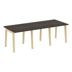 Onix Wood Стол переговорный (3 столешницы) OW.PRG-3.0 Дуб Мали/Дуб Светлый/Металл Белый 2340*980*750