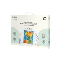 Almaz qaşlarla mozaika \ Алмазная мозаика \ Diamond painting Алмазная мозаика ТРИ СОВЫ "Желтый букет", 40*50см, холст на деревянном подрамнике, картонная коробка