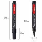 Маркер перманентный скошенный 1-5мм, Brauberg Contract, чёрный