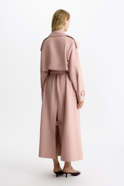 Тренч «Роза пудровая» удлиненный