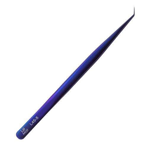 Пинцет профессиональный "Expert" BLUE-PURPLE L 45-5 LONG (14 см) Le Maitre
