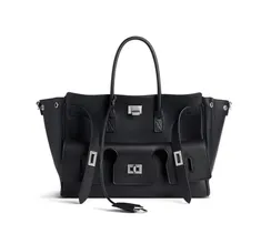 Сумка BALENCIAGA Bel Air Carry All Bag черный/серебро