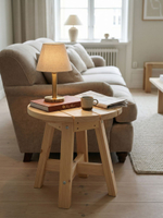 Журнальный столик 60х60х56, Осло, деревянный, прикроватный, маникюрный, для дома и сада, массив сосны, натуральный, Dipriz
