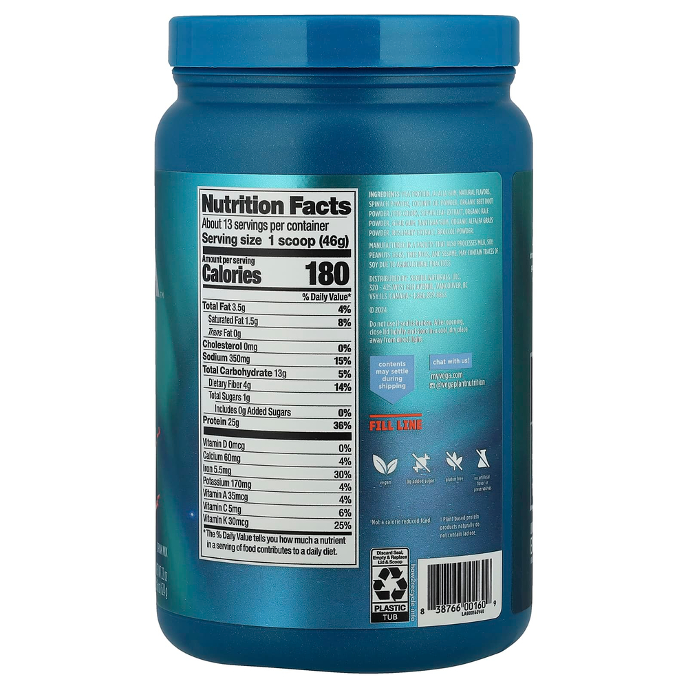 Vega, Premium Protein + Supergreens ™, ягоды, 624 г (1 фунт 6 унций)