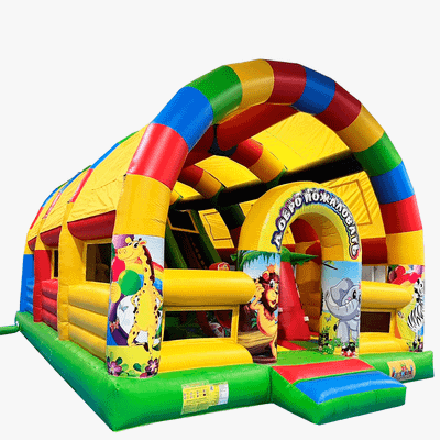 Коммерческий надувной батут «Страна Сафария» 10*6*6 м