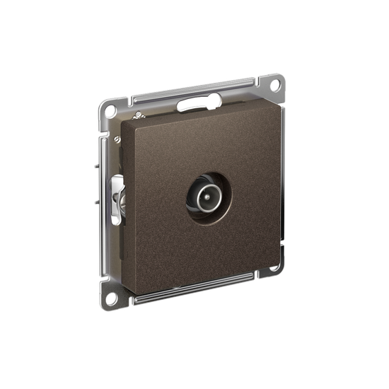 Розетка телевизионная оконечная TV AtlasDesign 1дБ механизм мокко SE ATN000691