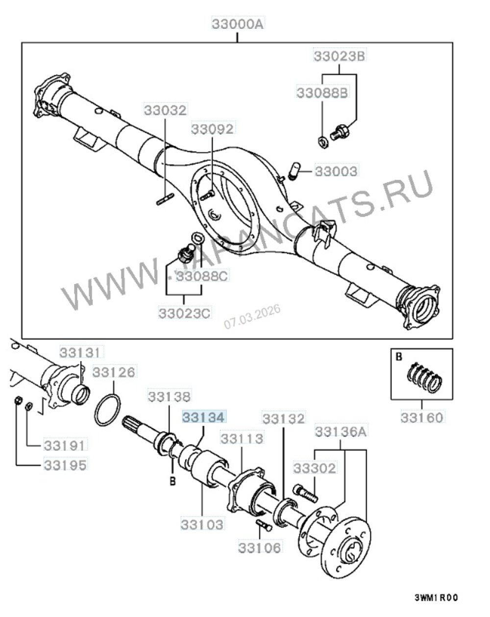 Кольцо стопорное подшипника полуоси Mitsubishi L200 96- / RVLT-MB664448