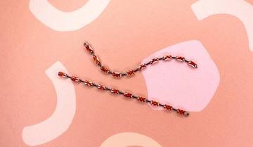 Подвеска кристаллы оранж 85 мм