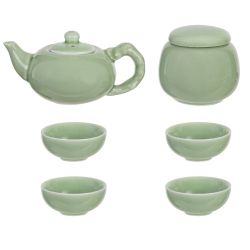 GAEM Набор для чайн церем на 4 перс, (чайник 220мл, 4 чашки 45мл, емкость/чая, подставка), L22 W22 H11 см