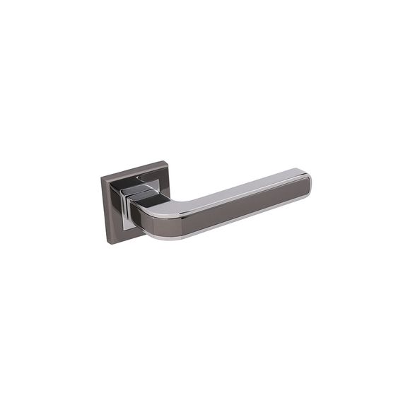 Дверная ручка Adden Bau -  Pieza Quadro Q360 чёрный никель / хром / chrome