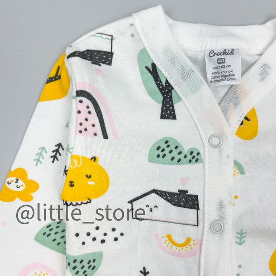 Слип хлопковый "Домик в лесу" молочный