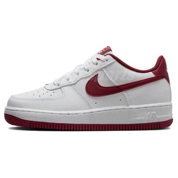 Nike Air FORCE 1 Детские Скейтбординги Низкие Белые и Красные Унисекс