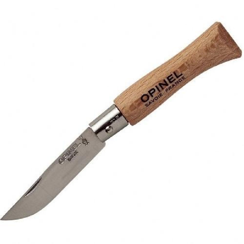 Нож Opinel №5, нержавеющая сталь, рукоять из бука