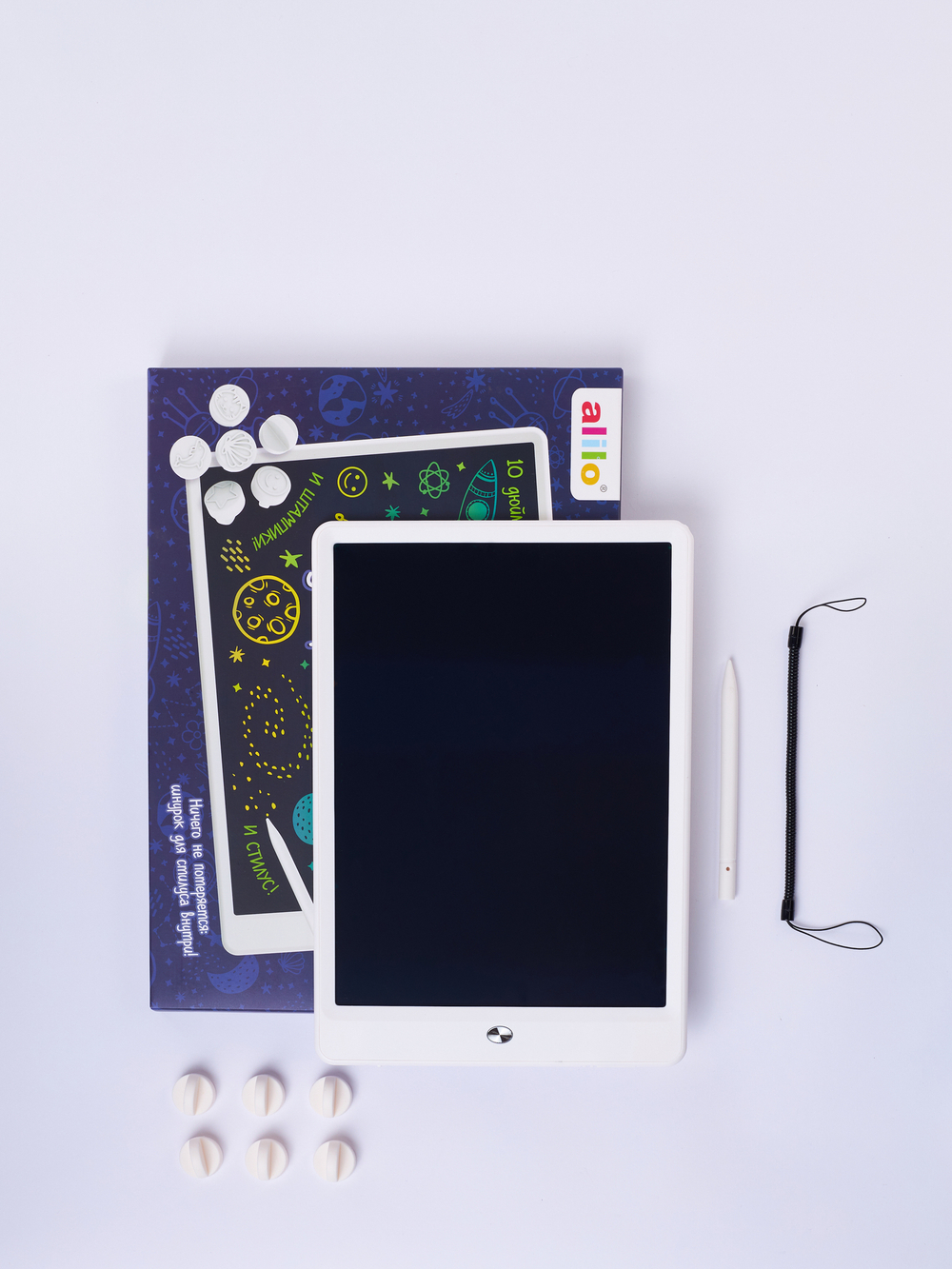 Планшет для рисования alilo Writing Tablet 10 дюймов (со штампиками)