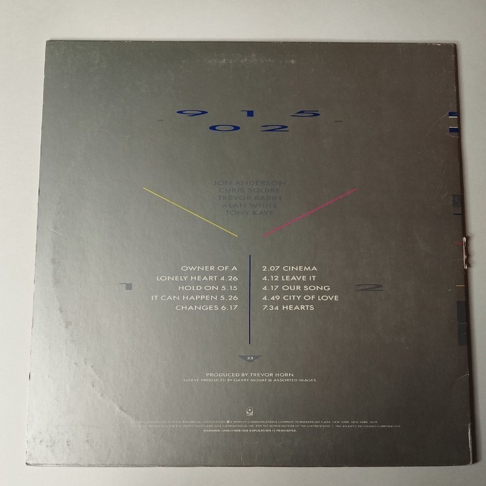 Винтажная виниловая пластинка LP Yes 90125 (Japan 1983) (No Obi) Cinema P-11356