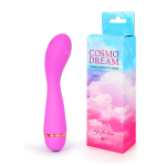 Розовый вибратор 14см с ребрышкам на головке для G-стимуляции Bior Toys Cosmo WSL-15013