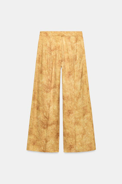 ZARA БРЮКИ С ПРИНТОМ — ZW COLLECTION, ОХРА