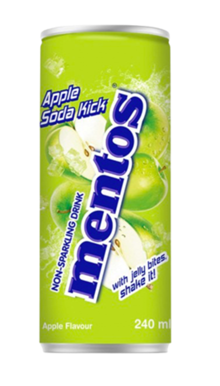 Напиток Mentos с кусочками желе со вкусом яблоко