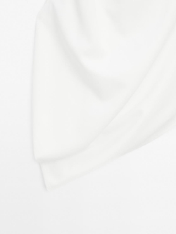 Massimo Dutti Струящийся асимметричный драпированный топ - Limited Edition, кремовый