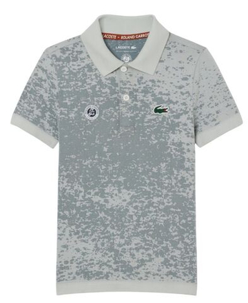 Футболка для мальчика теннисная Lacoste Roland-Garros Performance - grey/blue