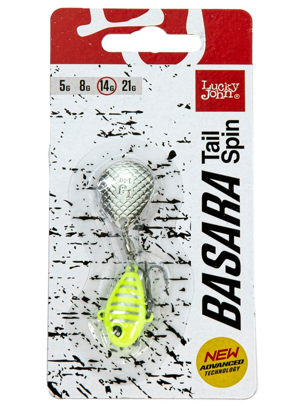 Тейл-спиннер Lucky John BASARA TAIL SPIN 21.0г 001 в блистере