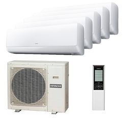 Мультисплит система на 5 комнат Hitachi RAK-18QXE x 5 / RAM-90NP5E