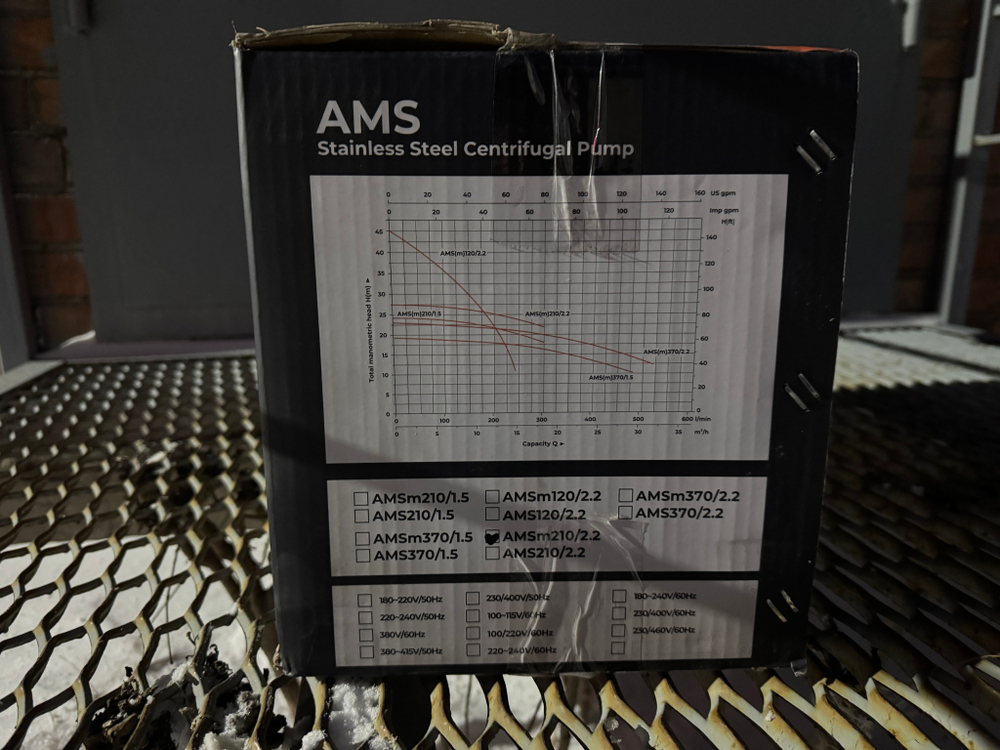 Насос одноступенчатый LEO модель AMSm210/2.2