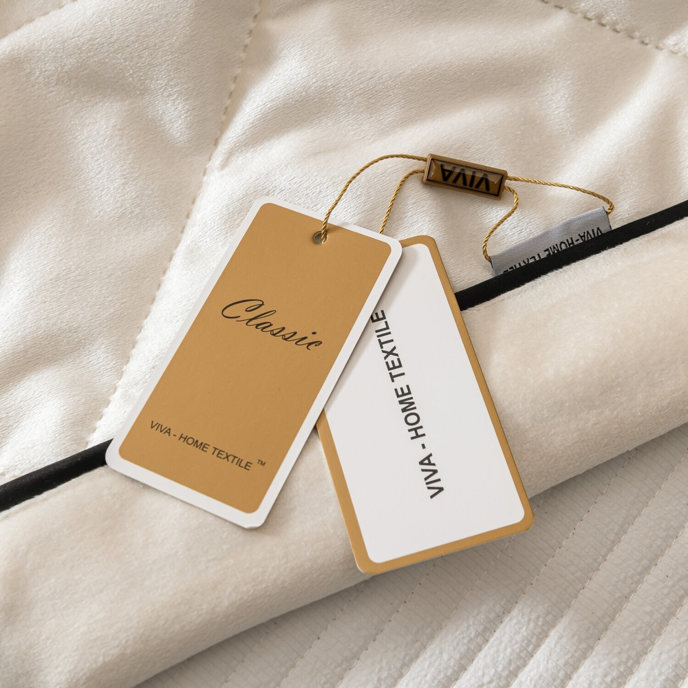 Велюровое покрывало в клетку с наволочками OVL033