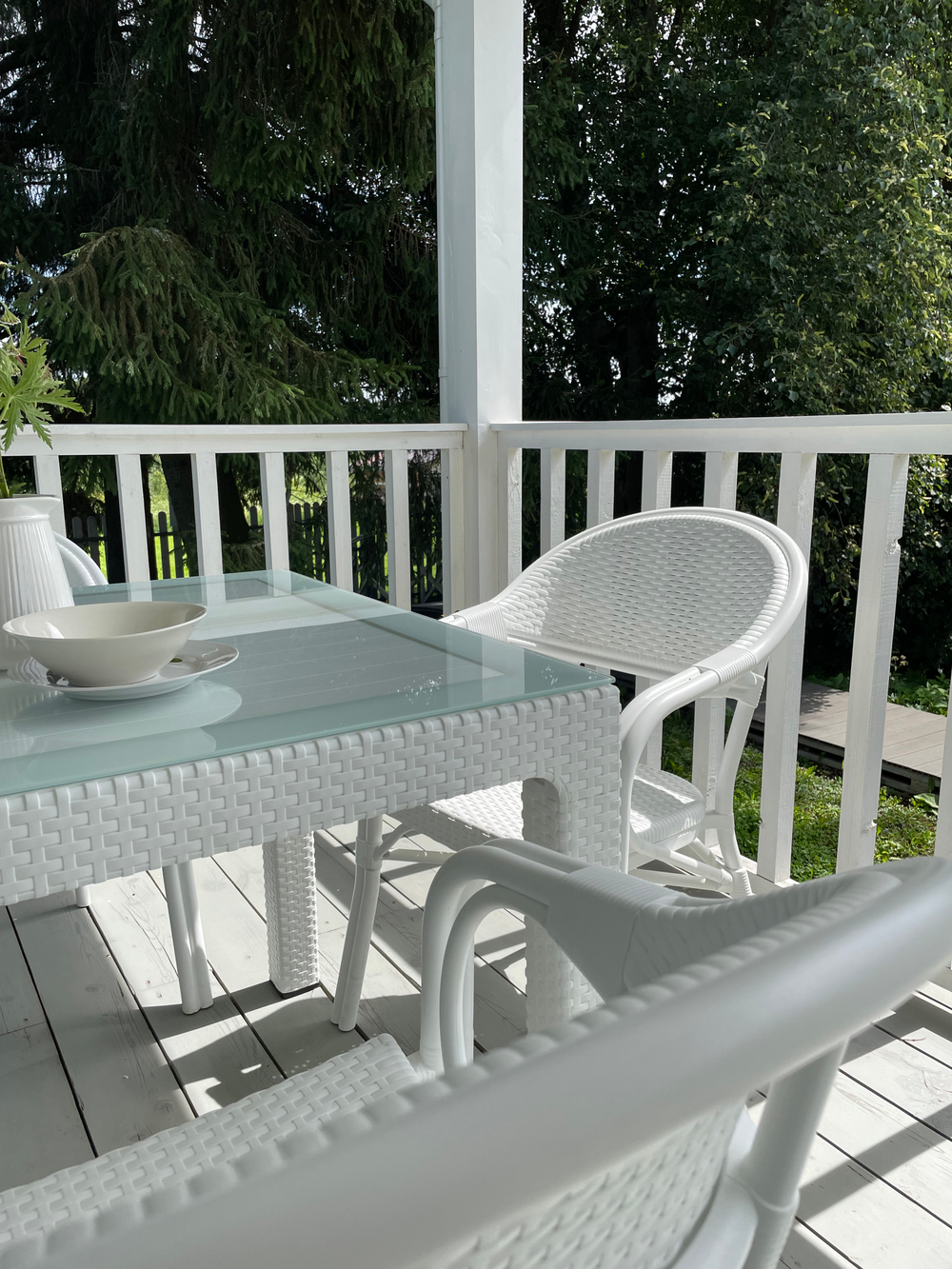 Nirvana NVS-049 set of 4 White (Обеденная группа стол 1шт, стулья 4шт) , Novussi