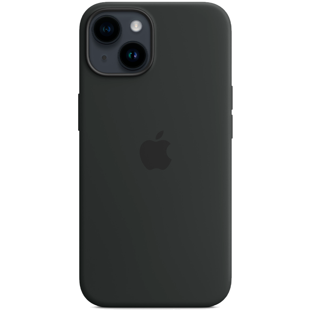 Силиконовый чехол с поддержкой MagSafe Apple Silicone Case для iPhone 14, Midnight (Темная ночь)