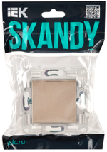 SKANDY Выключатель 1-клавишный кнопочный 10А SK-V14Sa песочный IEK