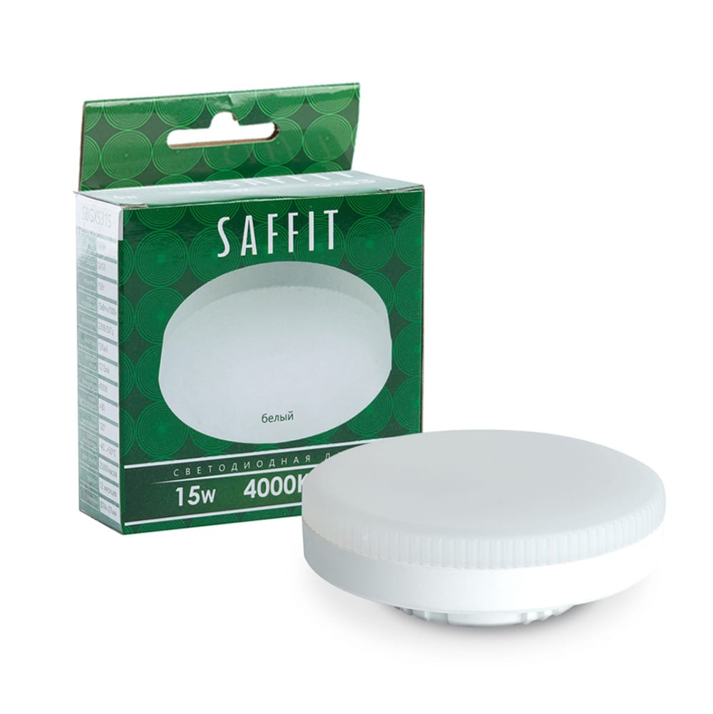 Лампа светодиодная LED SAFFIT SBGX5315 GX53 15W 4000K 230v 74*28мм 1215Лм