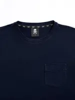 Футболка Hardlunch с карманом темно-синяя