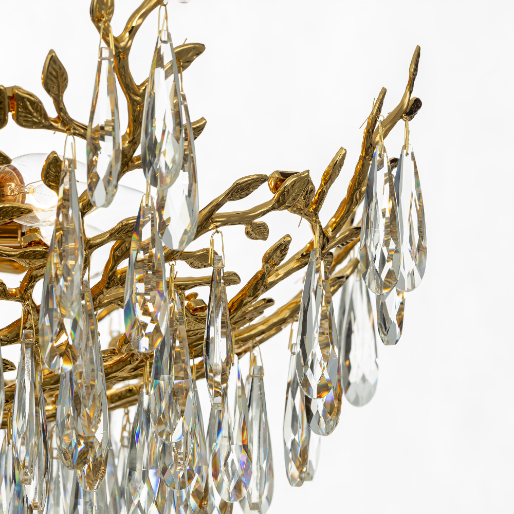 Citilux RITZ CL310082 Люстра хрустальная подвесная Золото