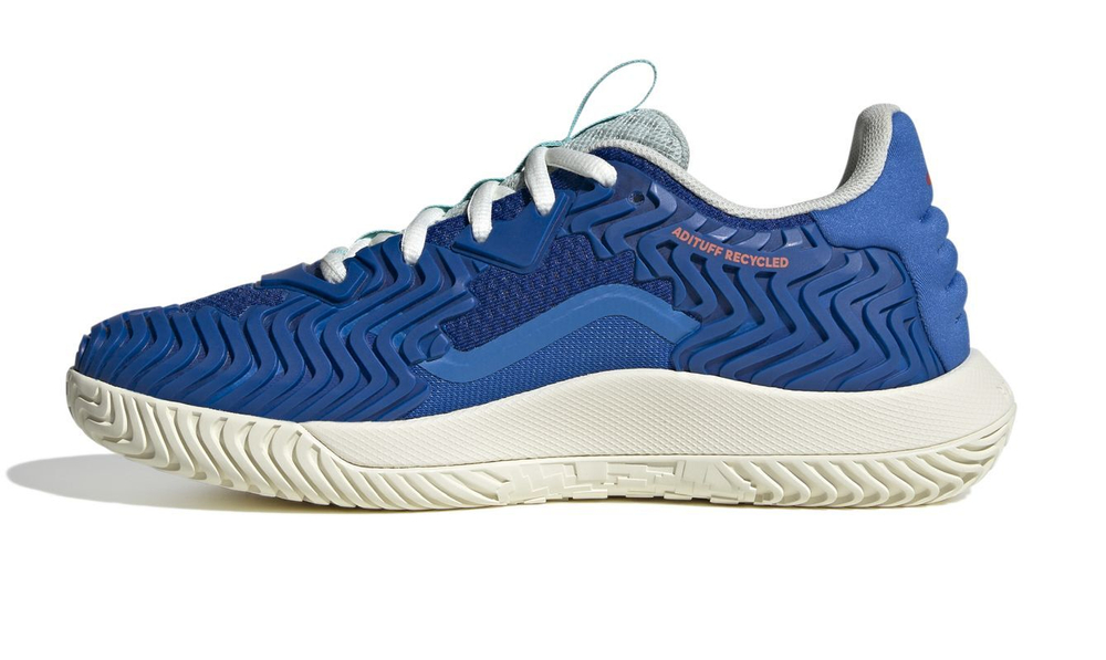 Мужские кроссовки теннисные Adidas SoleMatch Control - core blue/cloud white/flash aqua