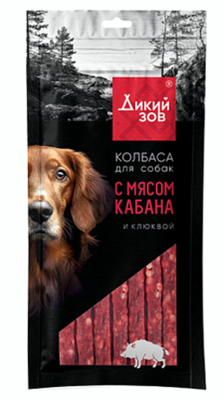TITBIT колбаса для собак Дикий Зов с мясом кабана и клюквой - 85 гр