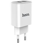 Сетевой адаптер питания HOCO C62A 2USB 2.1A (белый)