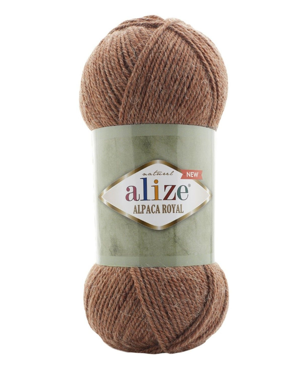 Альпака роял НОВЫЙ (Alpaca royal NEW) пряжа Alize 15%альпака 30%шерсть 55%акрил 5х100г/250м (558 карамельно-коричневый)