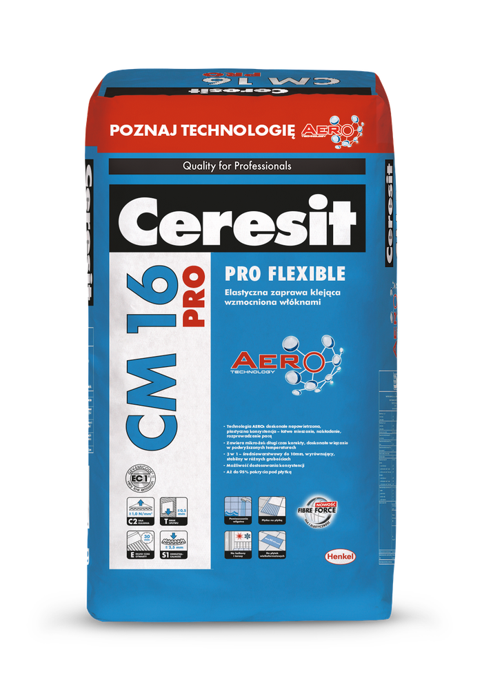 Клей для плитки Ceresit CM 16 PRO высокоэластичный. 20кг