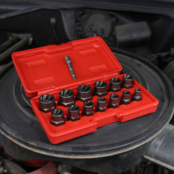 WDK-65482 Набор экстракторов для болтов и гаек с адаптером, 8-19 мм