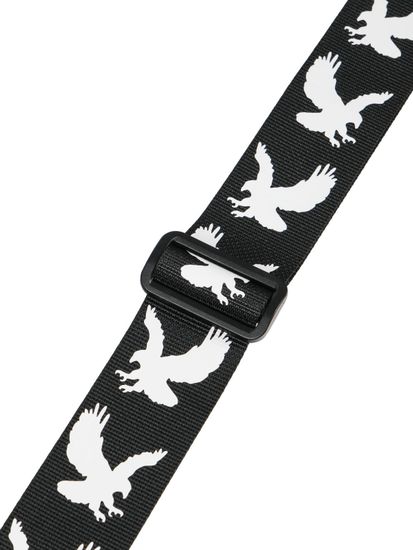 MZ-RG-5ApEagleBk Ремень для гитары, черный, аппликация Орел, MEZZO