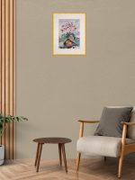 Картина авторская акварельная в паспарту 30х40 см на стену для интерьера "Орхидея"