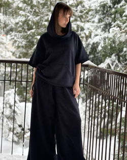 Худи с коротким рукавом синий / унисекс / петля