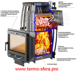 Печь ВЕЗУВИЙ Легенда Русский пар Ковка 18 Панорама "М"