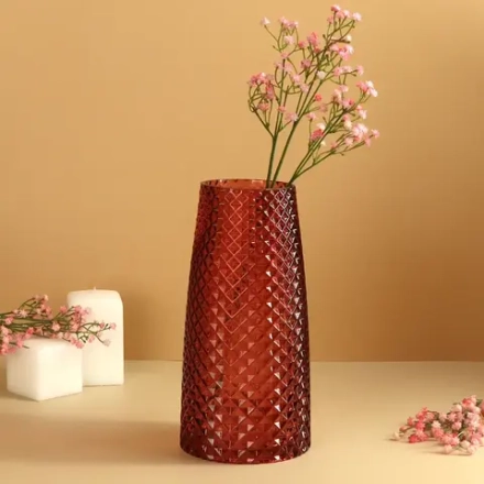 Ваза "Глория" 25см, цв.красный