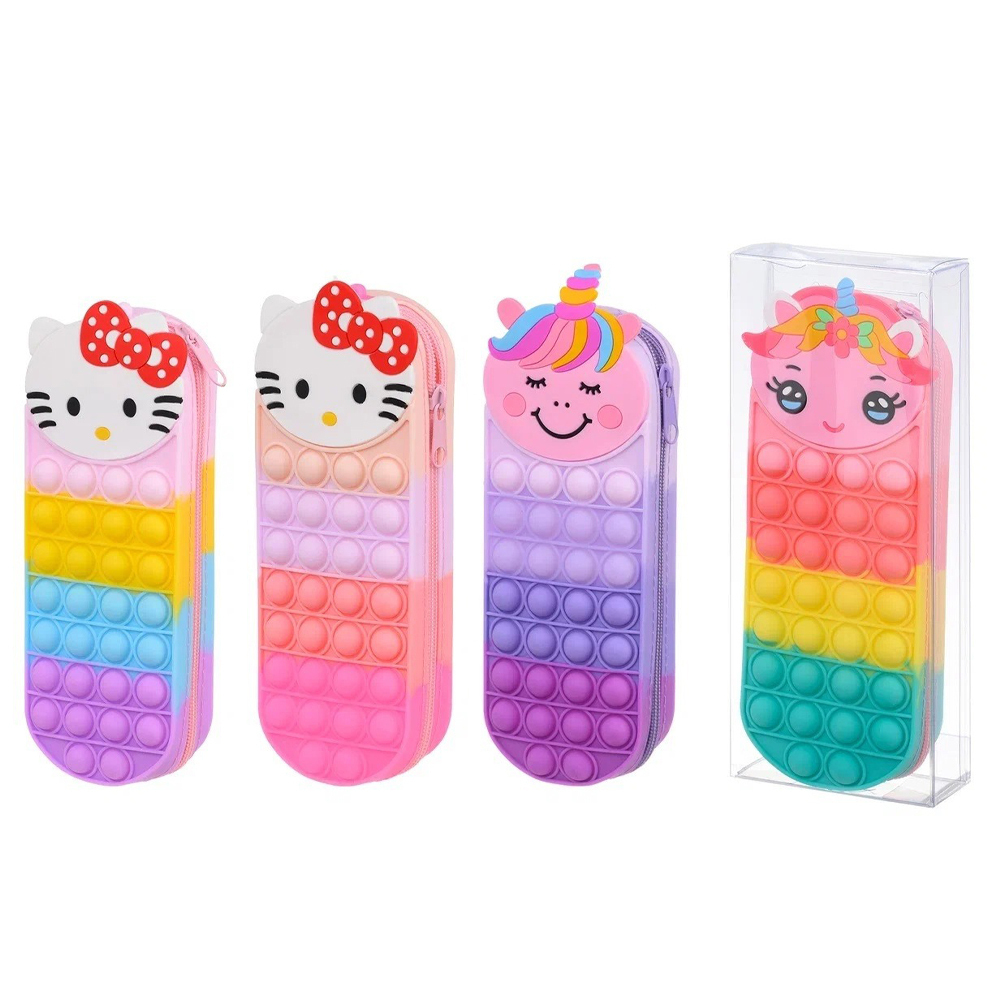 Пенал-косметичка Basir без наполнения, 20,5*7,5*3,5 см, Pop It, ассортимент