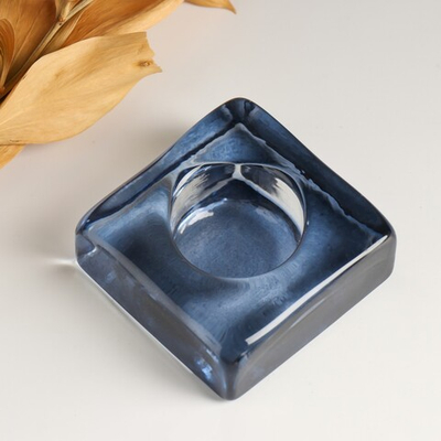 Подсвечник КВАДРАТ 3х8х8 см (черника)