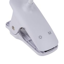 ULM-D601 8W-3000-6000K-DIM WHITE Светильник настольный светодиодный прищепка. Сенсорный выключатель. Диммер. Белый. TM Uniel